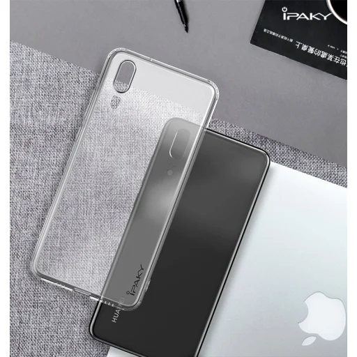 IPAKY Effort TPU tok és kijelzővédő Huawei P20 Lite áttetsző kialakításban - 16