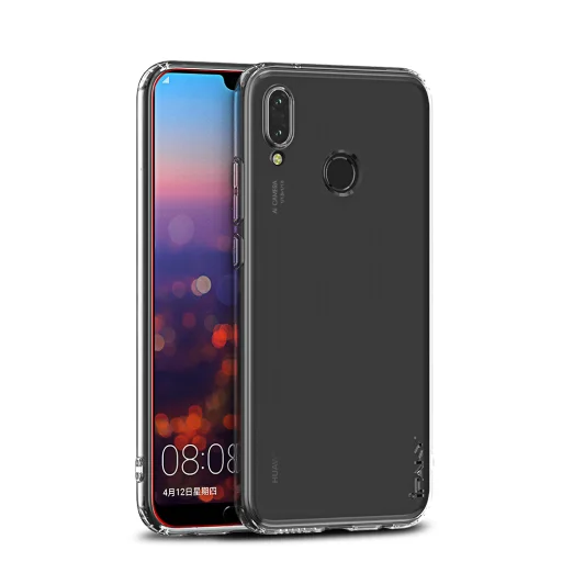 IPAKY Effort TPU tok és kijelzővédő Huawei P20 Lite áttetsző kialakításban - 1