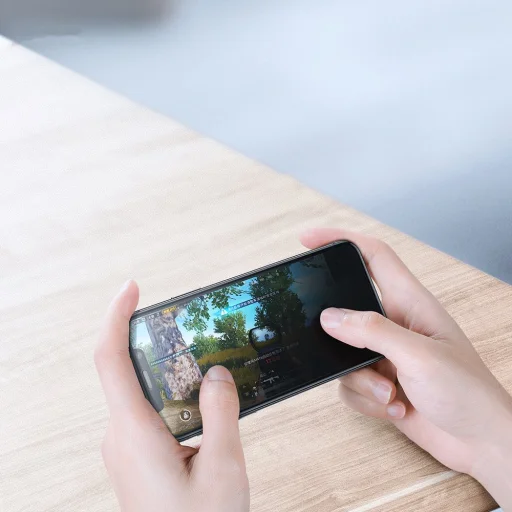 Baseus 3D kijelzővédő 9H üvegfólia hangszóró védelemmel iPhone X/XS/11 Pro fekete - 13