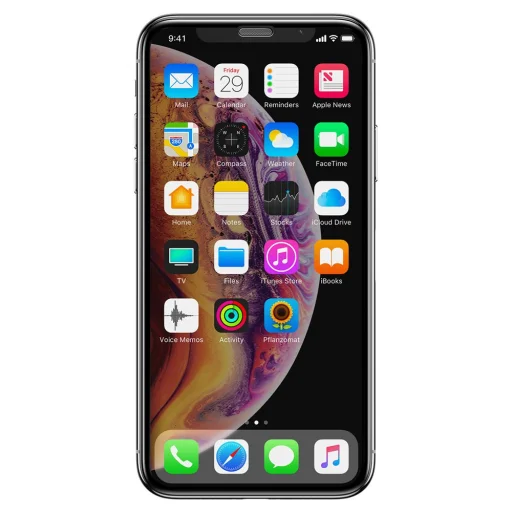 Baseus 3D kijelzővédő 9H üvegfólia hangszóró védelemmel iPhone X/XS/11 Pro fekete - 4
