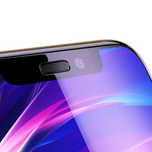 Baseus 3D kijelzővédő 9H Anti-Blue Light üvegfólia hangszóró védelemmel iPhone X/XS/11 Pro fekete - 4