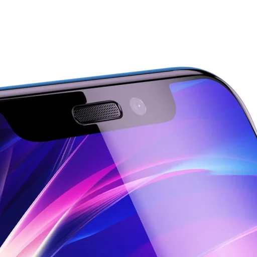 Baseus 3D kijelzővédő 9H Anti-Blue Light üvegfólia hangszóró védelemmel iPhone XR/11 fekete - 5