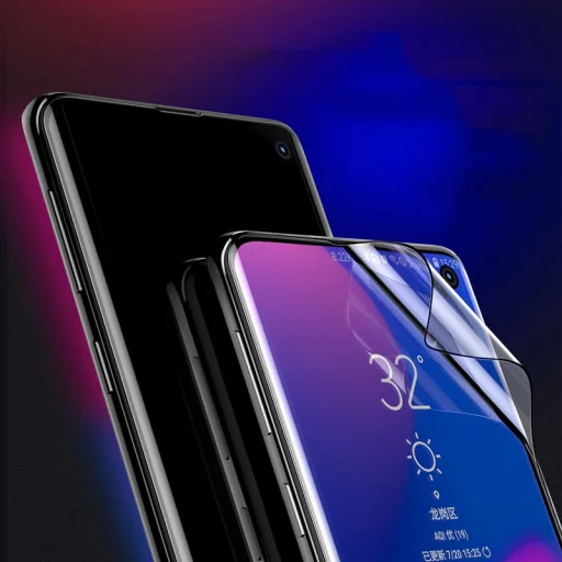 Baseus kijelzővédő PET fólia Samsung S10 fekete - 9