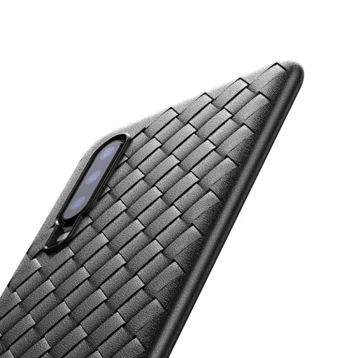 Baseus BV fonott textúrájú TPU tok Huawei P30 fekete színben - 3