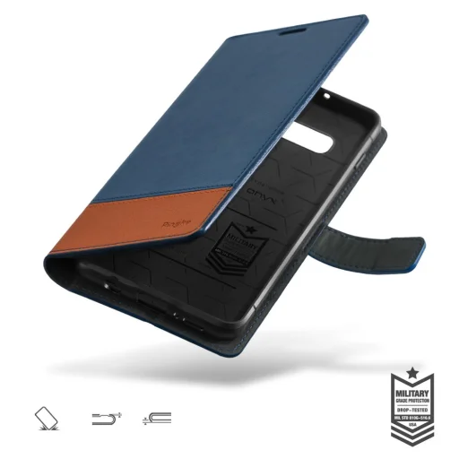Ringke Wallet 2in1 bőr fliptok kártyatartóval Samsung S10e fekete/piros - 8