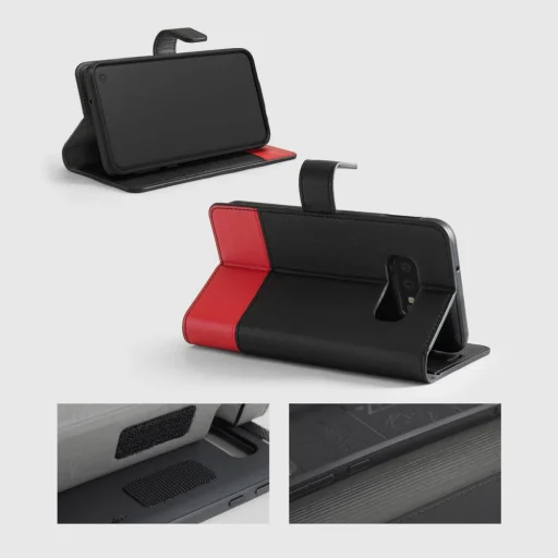 Ringke Wallet 2in1 bőr fliptok kártyatartóval Samsung S10e kék/barna - 6