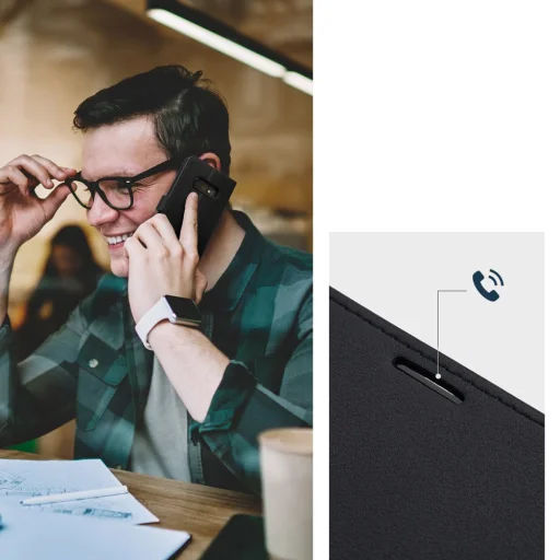 Ringke Wallet 2in1 bőr fliptok kártyatartóval Samsung S10e kék/barna - 3