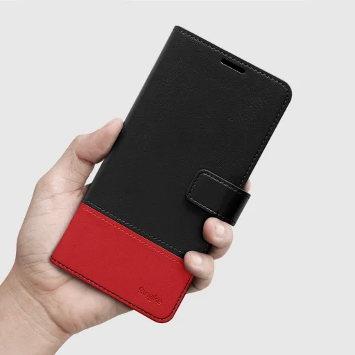 Ringke Wallet 2in1 bőr fliptok kártyatartóval Samsung S10e kék/barna - 4