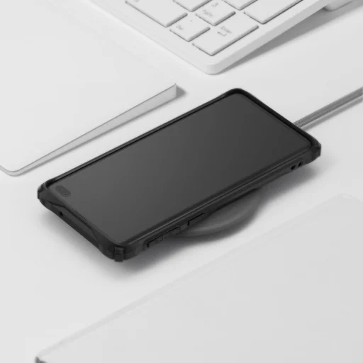 Ringke Fusion X PC tok TPU kerettel Samsung S10 Plus Hexagon mintával fekete színben - 3