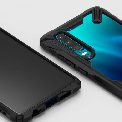 Ringke Fusion X PC tok TPU kerettel Huawei P30 kék színben - 3