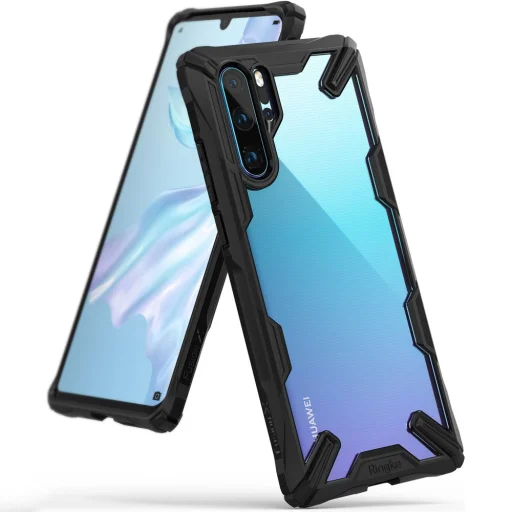 Ringke Fusion X PC tok TPU kerettel Huawei P30 Pro fekete színben (FXHW0015) - 1