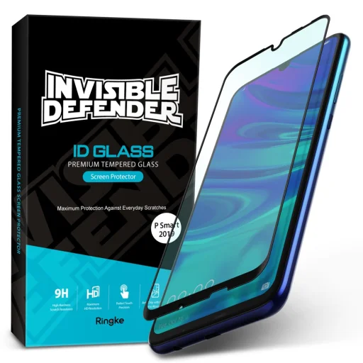 Huawei P Smart 2019 Ringke Invisible Defender ID 0.33 mm 9H kijelzővédő üvegfólia fekete - 3