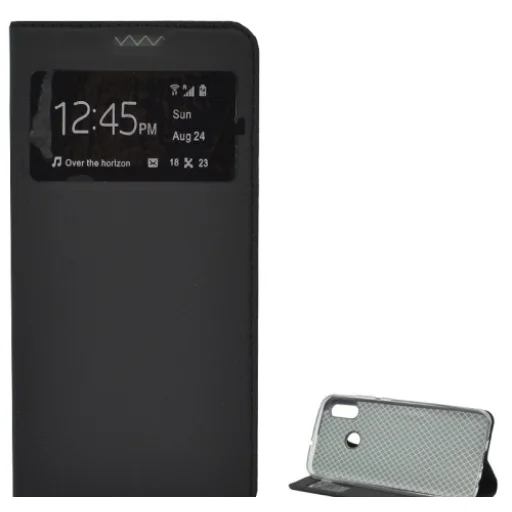 Bőr S-View fliptok Huawei P Smart 2019 fekete - 1