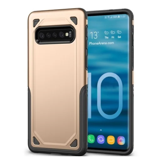 Fokozott védelmet biztosító tok Samsung S10 arany - 1