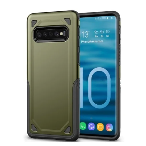 Fokozott védelmet biztosító tok Samsung S10 sötétzöld - 1