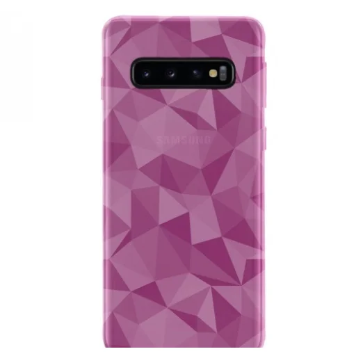 3D mintás szilikon tok Samsung S10 rózsaszín - 1