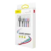 Baseus 4in1 gyorstöltő kábel szett 2 x Lightning 3.5A nylon harisnyázott piros/kék/zöld/fekete - 2