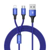 Baseus Rapid 2in1 micro USB/ Lightning kábel 1,2 m 3A sötétkék thumbnail