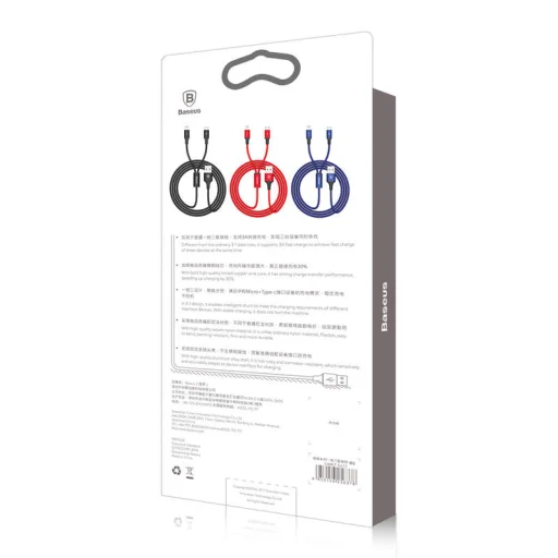 Baseus Rapid 2in1 micro USB/ Lightning kábel 1,2 m 3A sötétkék - 4