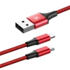 Baseus Rapid 2in1 micro USB/ Lightning kábel 1,2 m 3A piros - 6
