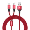 Baseus Rapid 2in1 micro USB/ Lightning kábel 1,2 m 3A piros
