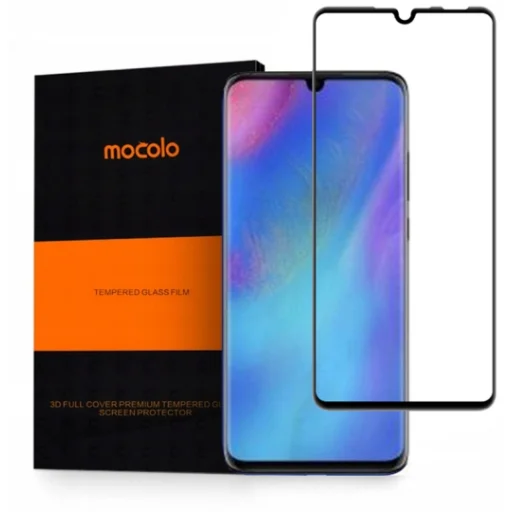 Mocolo kijelzővédő 9H 3D üvegfólia Huawei P30 fekete - 1