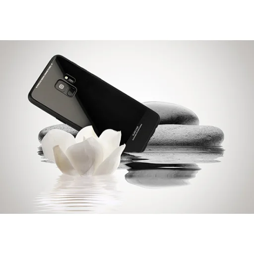 9H üveg hátlapú tok Huawei P30 fekete - 9