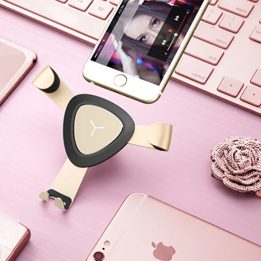 Iron Claw Garvity univerzális szellőzőre rögzíthető autós telefontartó arany színben - 5