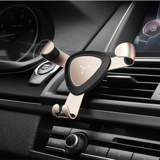 Iron Claw Garvity univerzális szellőzőre rögzíthető autós telefontartó arany színben - 12