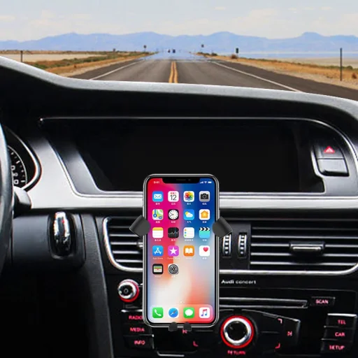 Remax Steering Wheel Gravity szellőzőre rögzíthető univerzális autós tartó ezüst - 10