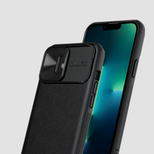 iPhone 13 Pro Max Nillkin CamShield Leather tok zöld - 3