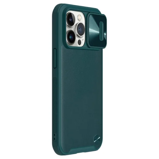 iPhone 13 Pro Nillkin CamShield Leather tok zöld - 2