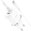 Fali Töltő 2,4A 2xUSB + Kábel 1m USB Type C Hoco N4 USB USB-C fehér thumbnail