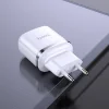 Fali Töltő 2,4A 2xUSB + Kábel 1m USB Type C Hoco N4 USB USB-C fehér thumbnail