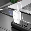 Fali Töltő 2,4A 2xUSB + Kábel 1m USB Type C Hoco N4 USB USB-C fehér thumbnail