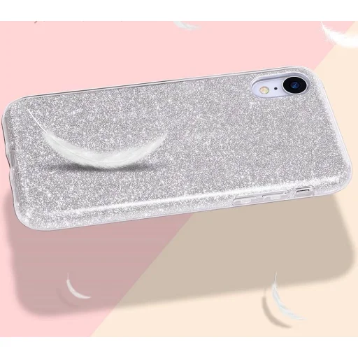 Glitter flitteres tok SAMSUNG GALAXY A02S ezüst - 5