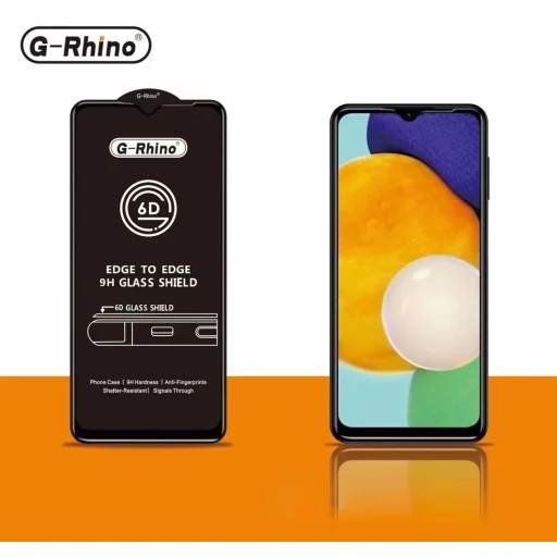 Samsung Galaxy A52/A52S G-Rhino 6D kijelzővédő üvegfólia fekete (10 db) - 8