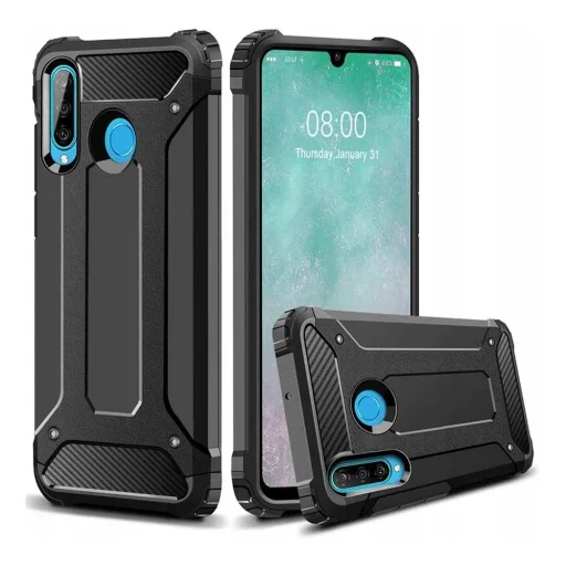 Huawei P30 Lite Forcell hybrid armor tok fekete - 2