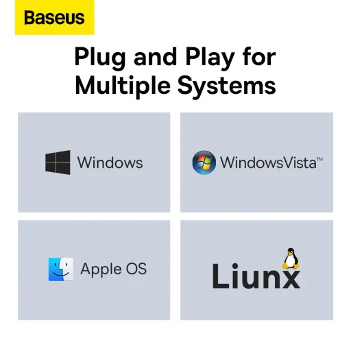 Baseus Adapter HUB - Type C - 2xUSB3.0 + Type C + HDMI 4K + SD + microSD (WKQX050001) fekete - 7