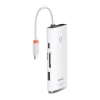 Baseus Adapter HUB - Type C - 2xUSB3.0 + Type C + HDMI 4K + SD + microSD - PD 100W (WKQX050102) fehér thumbnail