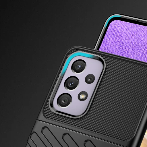 Samsung Galaxy A33 5G Thunder fokozott védelmet biztosító flexibilis TPU tok fekete - 4