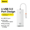 Baseus Adapter HUB - Type C - 4xUSB3.0 - 25cm (WKQX030302) fehér thumbnail