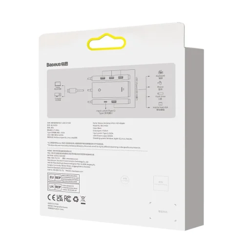 Baseus Adapter HUB - Type C - 4xUSB3.0 - 2m (WKQX030501) fekete - 4