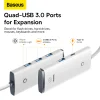 Baseus Adapter HUB - Type C - 4xUSB3.0 - 25cm (WKQX030302) fehér thumbnail