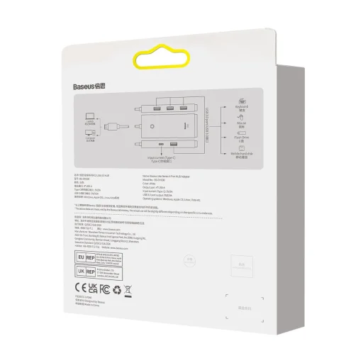 Baseus Adapter HUB - Type C - 4xUSB3.0 - 2m (WKQX030502) fehér - 15