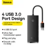 Baseus Adapter HUB - USB - 4xUSB3.0 - 25cm (WKQX030001) fekete thumbnail