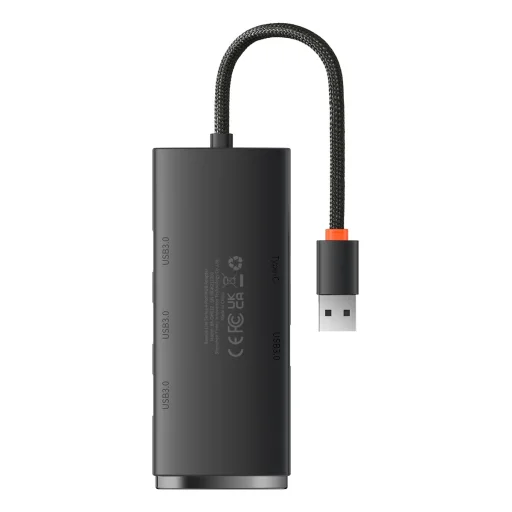 Baseus Adapter HUB - USB - 4xUSB3.0 - 25cm (WKQX030001) fekete - 14