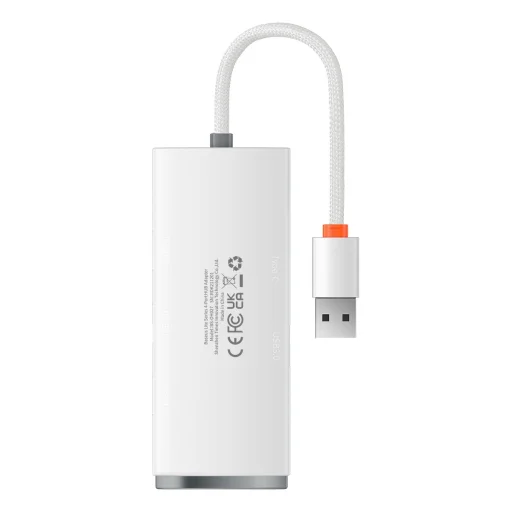 Baseus Adapter HUB - USB - 4xUSB3.0 - 25cm (WKQX030002) fehér - 17
