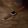 Apple Watch Watch 8/7/6/5/4/3/2/SE (41/40/38mm) iCarer valódi bőr óraszíj sötétbarna (RIW103-CO) thumbnail