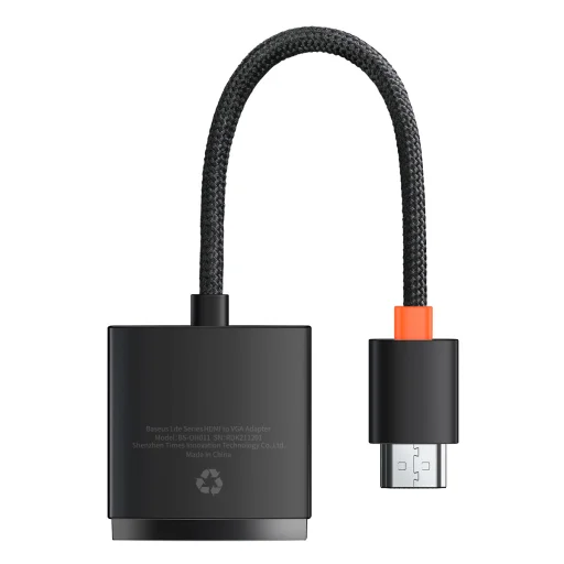 Baseus HDMI - VGA + 3.5mm aux átalakító adapter (WKQX010101) fekete - 14